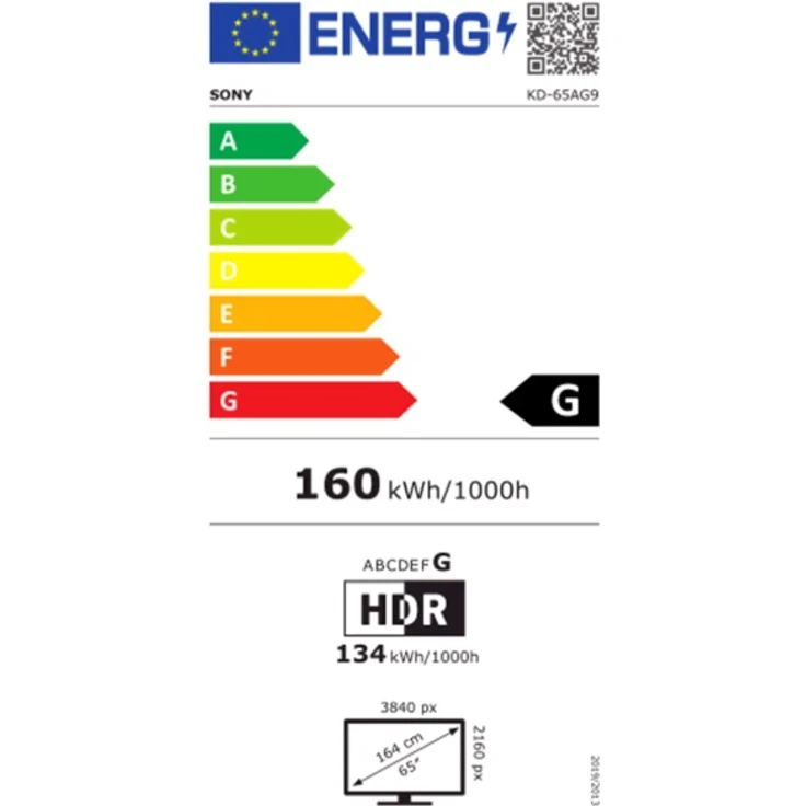 Sony KD-65AG9 164 cm (65 Zoll) OLED Smart TV (Ultra HD, HDR, OLED) HD-Triple-Tuner (Sat, Antenne, Kabel) Modelljahr 2019 Energieklasse G (DE-Modell) - Preisvergleich – Bild 10