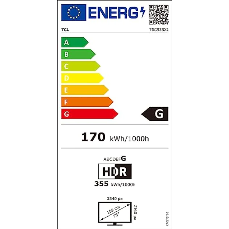 TCL 75C935 75 Zoll 189cm QLED Mini-LED Fernseher, 4K UHD, Google TV, HDR Extreme, 2500nits, 144Hz VRR, 120Hz Motion Clarity, Dolby Vision & Atmos, 2.1.2 ONKYO Soundbar, Sprachsteuerung, Schwarz – Bild 6