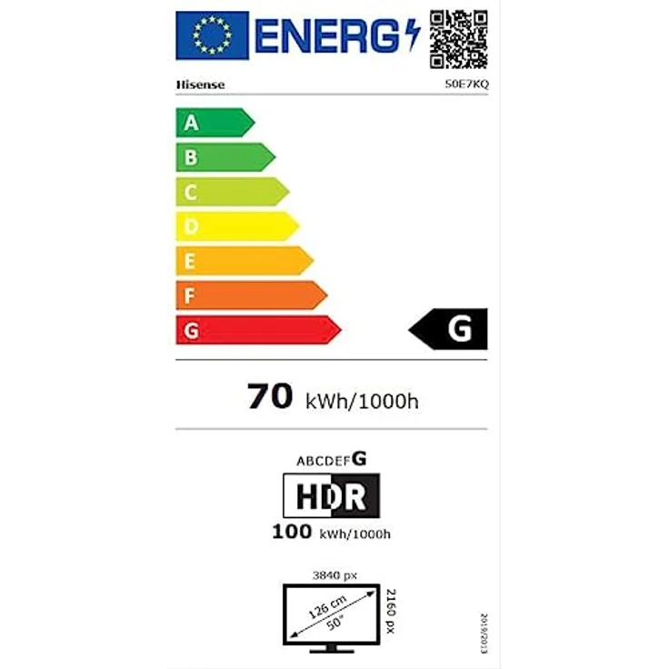 Hisense 50E7KQ 126cm (50 Zoll) Fernseher, 4K UHD, QLED, Smart TV, HDR, Dolby Vision, Triple Tuner DVB-C/S/S2/T/T2, Frameless, WiFi, Bluetooth, Alexa Built-In, Dolby Atmos, Hotel Mode, Schwarz [2023] – Bild 6