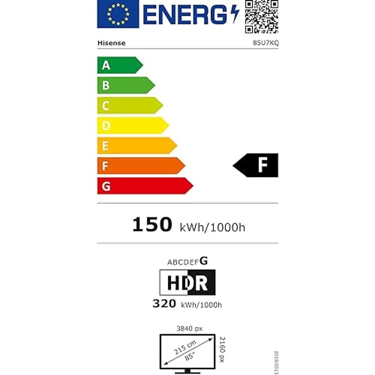 Hisense 85U7KQ (85 Zoll) Fernseher 4K Mini LED ULED HDR Smart TV, Quantum Dot, 120Hz, HDMI 2.1, Game Mode Pro, Dolby Vision IQ & Atmos, Bluetooth, Alexa Built-in, Anthrazit – Bild 4