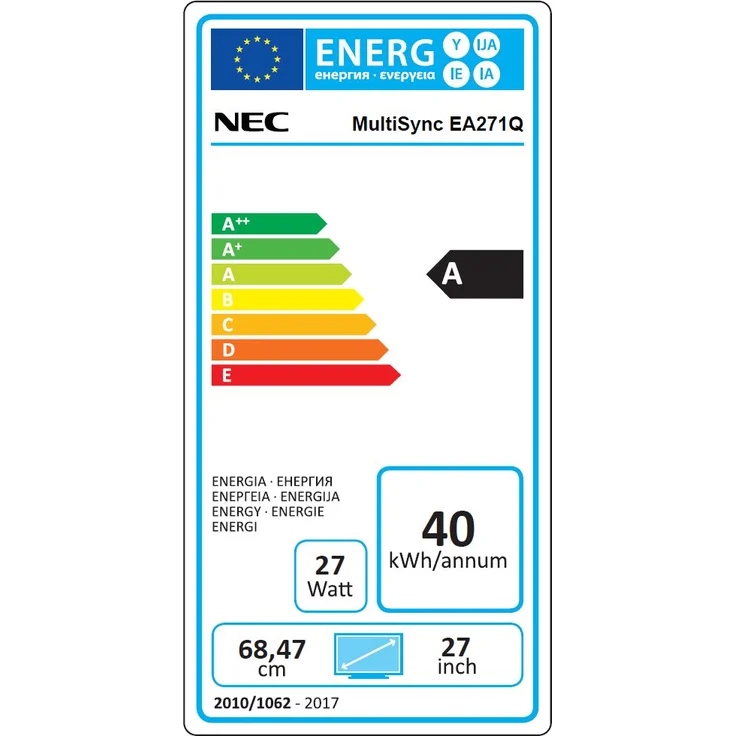 NEC MultiSync EA271Q (60004303) - 27 Zoll, WQHD (2560 x 1440), IPS-Panel, 60Hz, 6ms, 350cd/m² – Bild 7