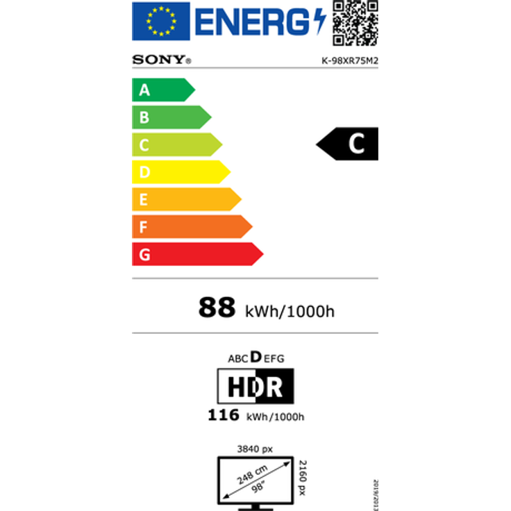 BRAVIA 7 II K-98XR75M2 248 cm (98") True RGB LED TV schwarz  – Bild 2