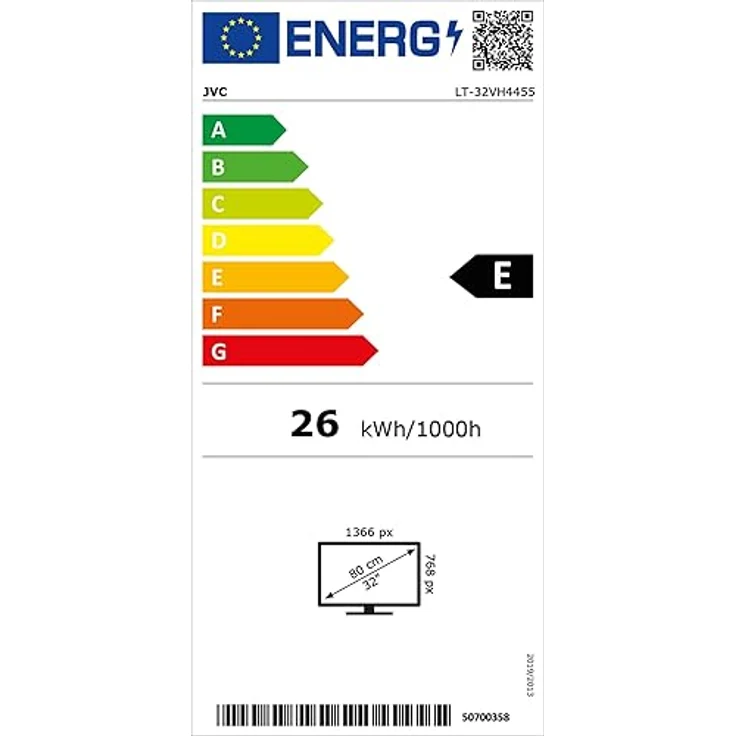 JVC LT-32VH4455 32 Zoll Fernseher (HD-Ready, LED TV, Triple-Tuner) schwarz – Bild 6