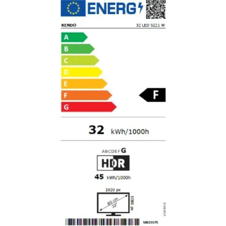Kendo 32LED5221W 80 cm (32 Zoll) LED Smart TV (Full HD, HDR) HD-Triple-Tuner (Sat, Antenne, Kabel) Modelljahr 2021 Energieklasse F (DE-Modell) – Bild 2