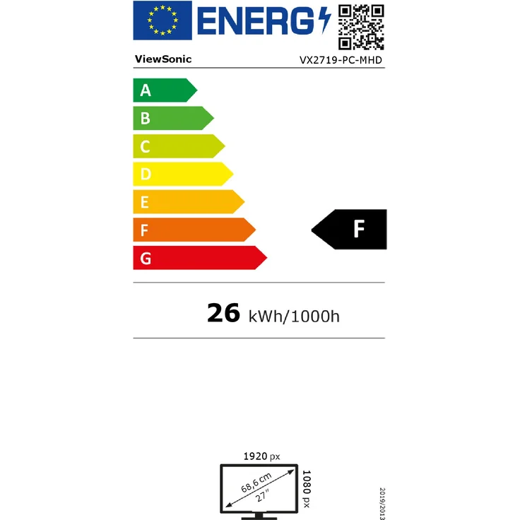 ViewSonic VX2719-PC-MHD - 27 Zoll, Full HD (1920 x 1080 Pixel), VA, 240 Hz, 1 ms, 250 cd/m² (VX2719-PC-MHD) – Bild 6