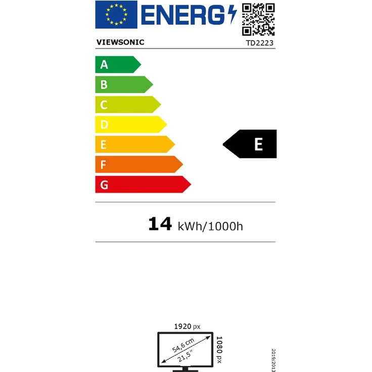 VIEWSONIC TD2223 - 21,5 Zoll, Full HD (1920 x 1080 Pixel), TN, 75 Hz, 5 ms, 250 cd/m² (TD2223) – Bild 10
