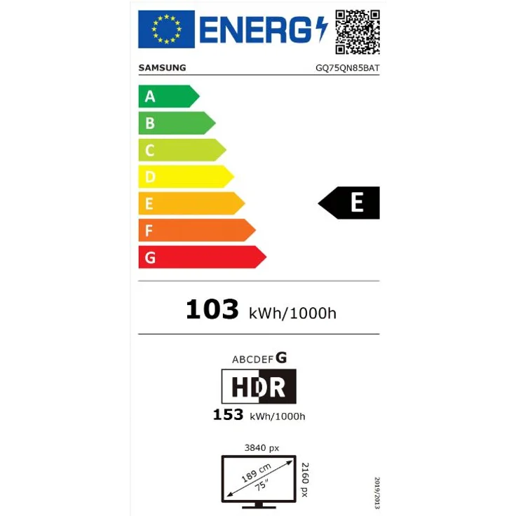 Samsung GQ75QN85BAT 189 cm (75 Zoll) Neo QLED Mini LED 4K Smart TV (Ultra HD, HDR, Direct LED) Twin-HD-Triple-Tuner (Sat, Antenne, Kabel) Modelljahr 2022 Energieklasse E (DE-Modell) – Bild 12