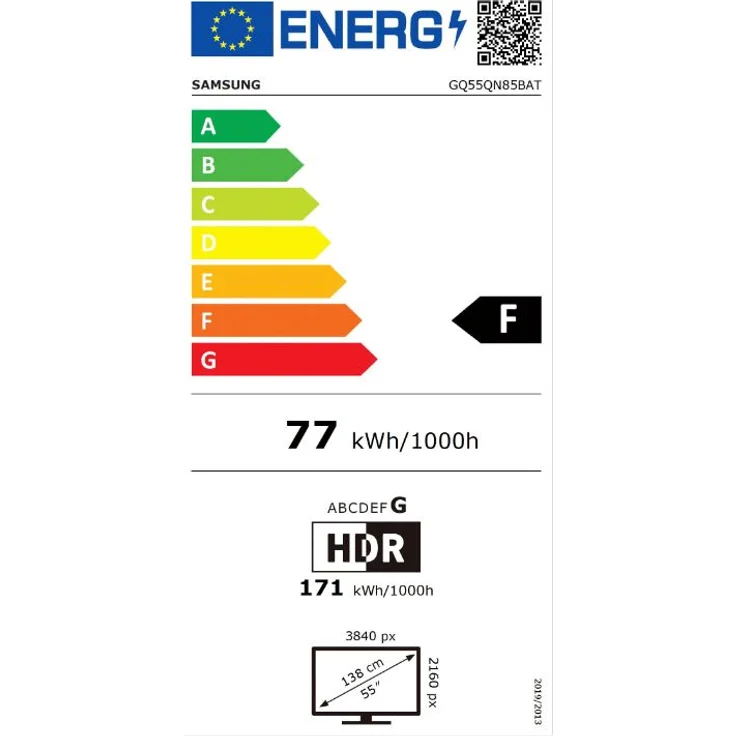 Samsung GQ55QN85BAT 138 cm (55 Zoll) Neo QLED Mini LED 4K Smart TV (Ultra HD, HDR, Direct LED) Twin-HD-Triple-Tuner (Sat, Antenne, Kabel) Modelljahr 2022 Energieklasse F (DE-Modell) – Bild 14