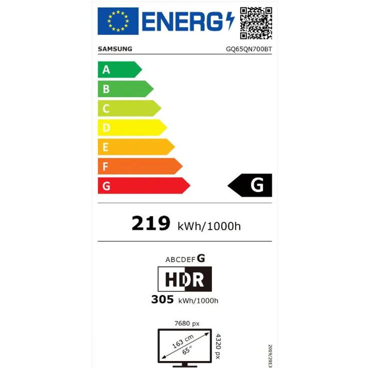 Samsung GQ65QN700BT 163 cm (65 Zoll) Neo QLED Mini LED 8K Smart TV (8K, HDR, Direct LED) Twin-HD-Triple-Tuner (Sat, Antenne, Kabel) Modelljahr 2022 Energieklasse G (DE-Modell) – Bild 10