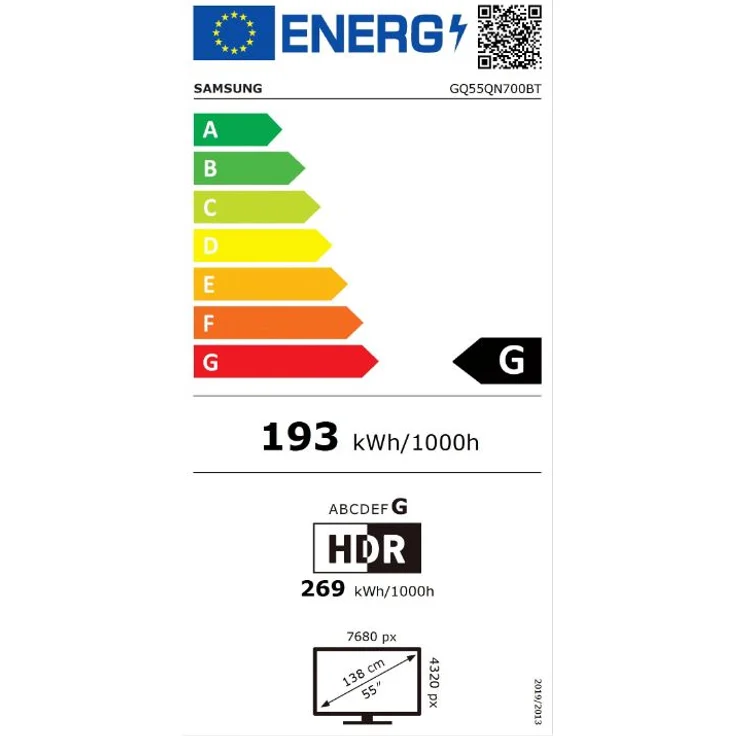 Samsung GQ55QN700BT 138 cm (55 Zoll) Neo QLED Mini LED 8K Smart TV (8K, HDR, Direct LED) Twin-HD-Triple-Tuner (Sat, Antenne, Kabel) Modelljahr 2022 Energieklasse G (DE-Modell) – Bild 10