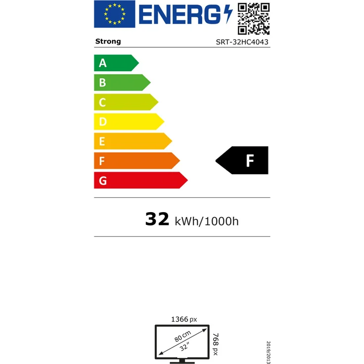 Strong SRT-32HC4043 80 cm (32 Zoll) LED Smart TV (HD ready, kein HDR, Edge-LED) HD-Triple-Tuner (Sat, Antenne, Kabel) Energieklasse F (DE-Modell) – Bild 7