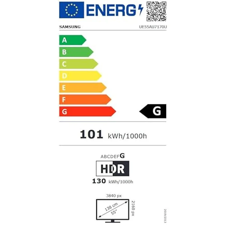 Samsung Crystal UHD 4K 55in UE55AU7170 Smart TV Wi-Fi Titan Gray 2021 – Bild 6