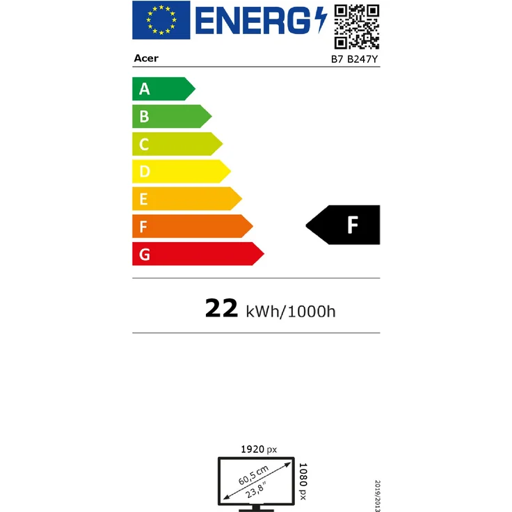 Acer B7 B247Y bmiprx (UM.QB7EE.001) - 23,8 Zoll, Full HD (1920 x 1080), IPS-Panel, 75Hz, 4ms, 250cd/m² – Bild 10