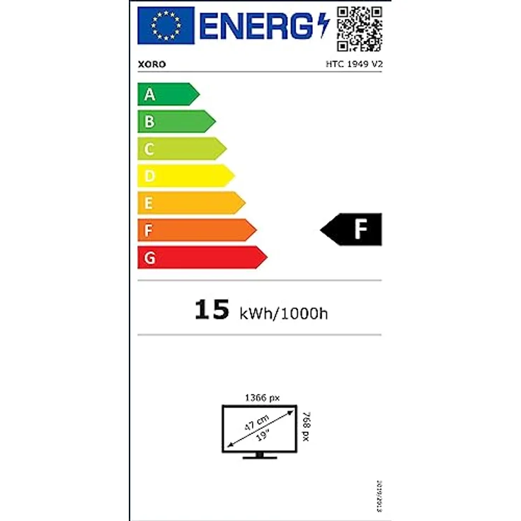 XORO HTC 1949 V2 -18.5" Zoll (47cm) LCD HD Fernseher mit HDTV Triple Tuner, Slot-In DVD Player, USB 2.0 Mediaplayer, CI+ Schacht, 12V Anschuss, Schwarz – Bild 6