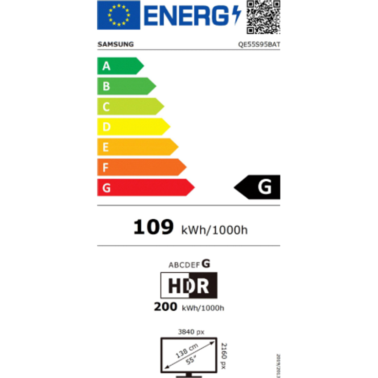 Samsung QE55S95BAT 138 cm (55 Zoll) QD-OLED Smart TV (Ultra HD, HDR, OLED) HD-Triple-Tuner (Sat, Antenne, Kabel) Modelljahr 2022 Energieklasse G (EU-Modell) - Preisvergleich – Bild 6