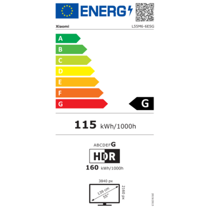 Xiaomi Q1E 138 cm (55 Zoll) LED Smart TV (Ultra HD, HDR, Edge LED) HD-Triple-Tuner (Sat, Antenne, Kabel) Energieklasse G (DE-Modell) – Bild 6