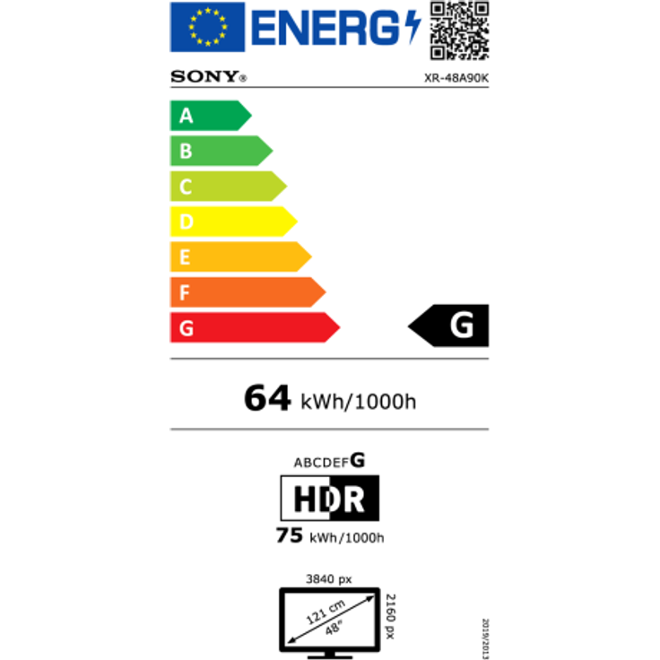 Sony XR-48A90K 121 cm (48 Zoll) OLED Smart TV (Ultra HD, HDR, OLED) HD-Triple-Tuner (Sat, Antenne, Kabel) Modelljahr 2022 Energieklasse G (DE-Modell) – Bild 6