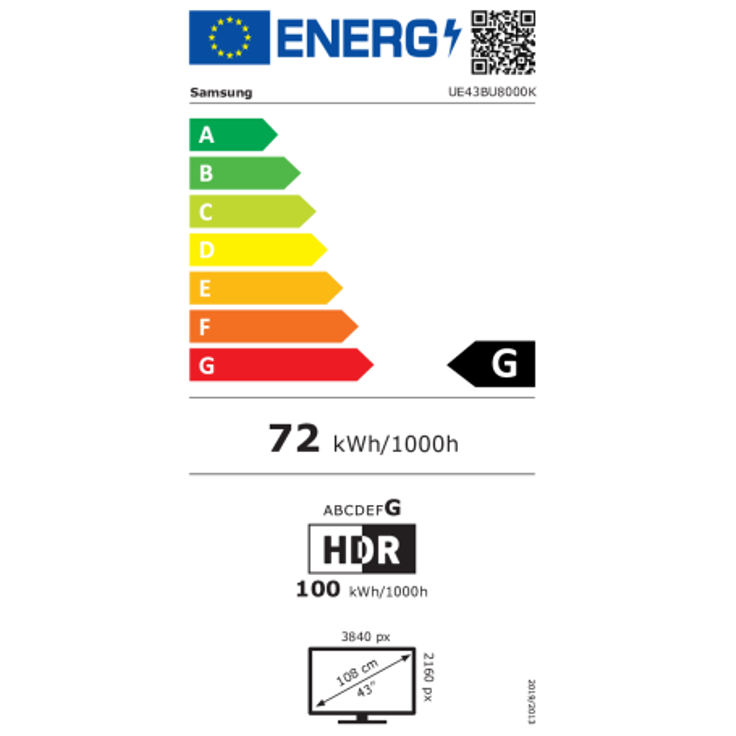 Samsung UE43BU8000K 108 cm (43 Zoll) Crystal UHD 8K Smart TV (Ultra HD, HDR10+, Edge LED) Twin-HD-Triple-Tuner (Sat, Antenne, Kabel) Modelljahr 2022 Energieklasse G (EU-Modell) – Bild 4