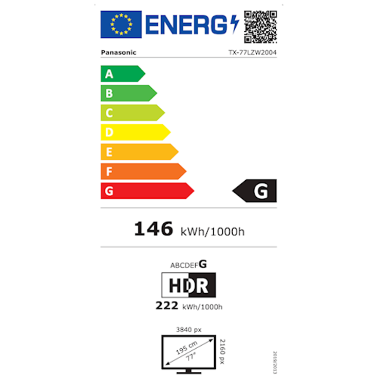 Panasonic TX-77LZW2004 195 cm (77 Zoll) OLED Smart TV (Ultra HD, HDR, OLED) HD-Triple-Tuner (Sat, Antenne, Kabel) Modelljahr 2022 Energieklasse G (DE-Modell) – Bild 6