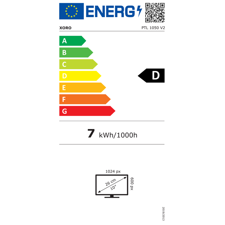 Xoro PTL 1050 V2 26 cm (10 Zoll) LED LED TV (WSVGA, kein HDR, Edge LED) HD-Single-Tuner (Antenne) Energieklasse D (DE-Modell) – Bild 8