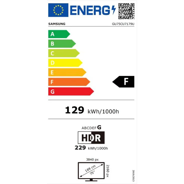 Samsung GU75CU7179U 189 cm (75 Zoll) Crystal UHD Smart TV (Ultra HD, HDR10+, HDR, HLG, Edge LED) HD-Triple-Tuner (Satellit, Antenne, Kabel) Modelljahr 2023 Energieklasse F (DE-Modell) – Bild 6