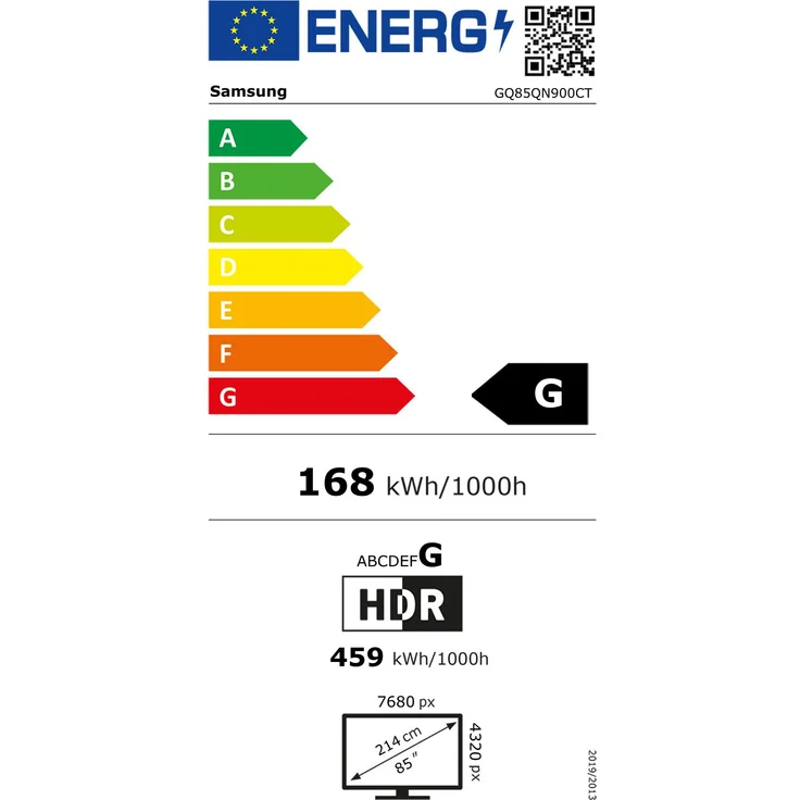 Samsung GQ85QN900CT 214 cm (85 Zoll) Neo QLED Mini LED Smart TV (8K, HDR10+ Adaptive, HDR10+ Gaming, HDR, HLG, Mini LED) Twin-HD-Triple-Tuner (Satellit, Antenne, Kabel) Modelljahr 2023 Energieklasse G (DE-Modell) – Bild 8