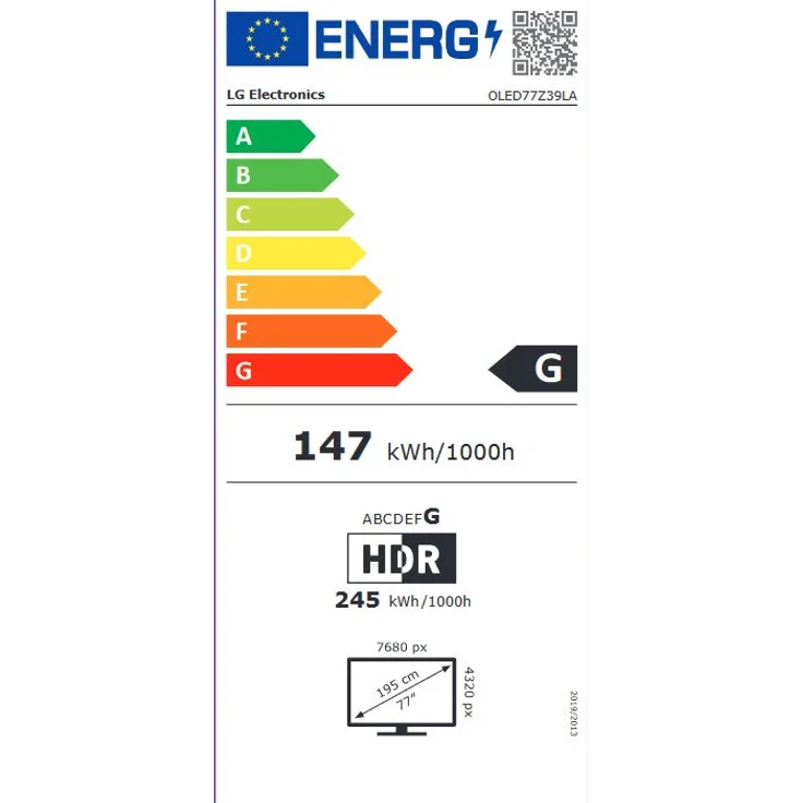 LG SIGNATURE OLED77Z39LA 196 cm (77 Zoll) OLED evo Smart TV (8K, Dolby Vision, HDR10, HDR, HLG, OLED) Twin-HD-Triple-Tuner (Satellit, Antenne, Kabel) Modelljahr 2023 Energieklasse G (DE-Modell) – Bild 9