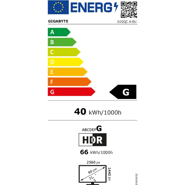 GIGABYTE G32QC A - 31,5 Zoll, Quad HD (2560 x 1440), VA-Panel, 165Hz, 1ms, 350cd/m² (G32QC A-EU) – Bild 10