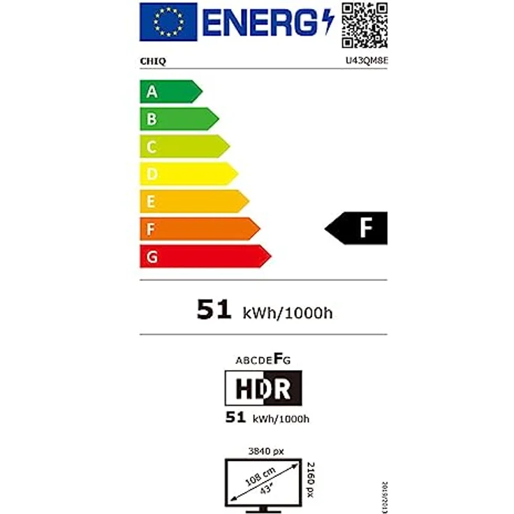 CHIQ 43-Zoll 4K QLED Smart TV, UHD breiter Farbraum mit HDR, Fernbedienung mit Sprachsteuerung，Chromecast eingebaut, Multi-Bildschirme-Teilen, Dolby Vision, DBX-TV, Bluetooth 5.0, Kompatibilität – Bild 6