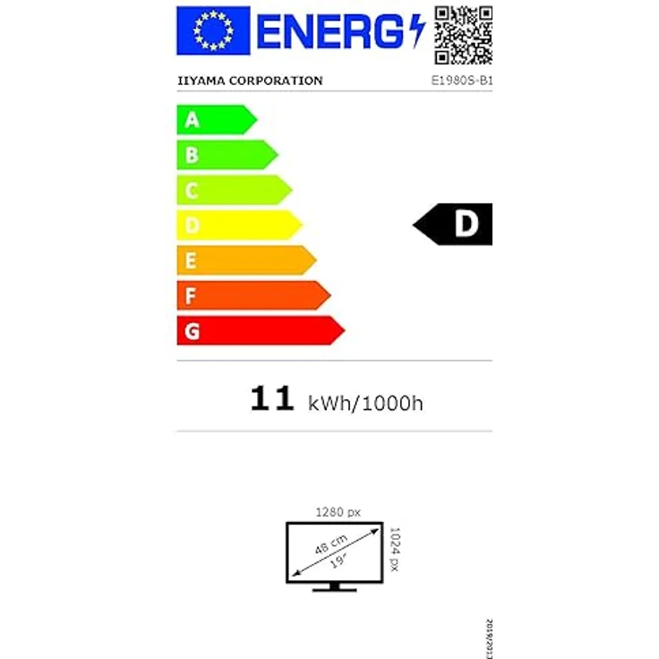 iiyama Prolite E1980S-B1 48cm 19" LED-Monitor SXGA HDMI DP schwarz mit integrierten Lautsprechern – Bild 6