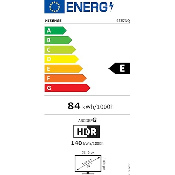 Hisense 65E7NQ 164 cm (65 Zoll) QLED 4K UHD Fernseher, Dolby Vision Atmos, Game Mode Plus, Schwarz [2024] – Bild 6