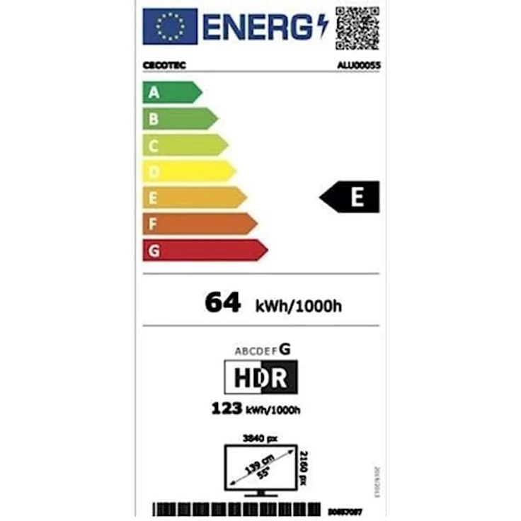 Cecotec TV LED 55" Smart TV A -Serie ALU00055. 4K UHD, Android 11, MEMC, Integrated Chromecast, Dolby Vision und Dolby Atmos, HDR10, Modell 2023 – Bild 6