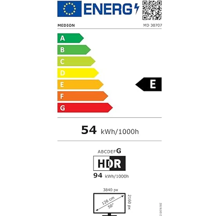 MEDION X15070 (MD 30707) 125,7 cm (50 Zoll) Smart TV, 4K Ultra HD, Dolby Vision HDR, Dolby Atmos, Subwoofer, Netflix, Prime Video, MEMC, Micro Dimming, Bluetooth, PVR – Bild 6