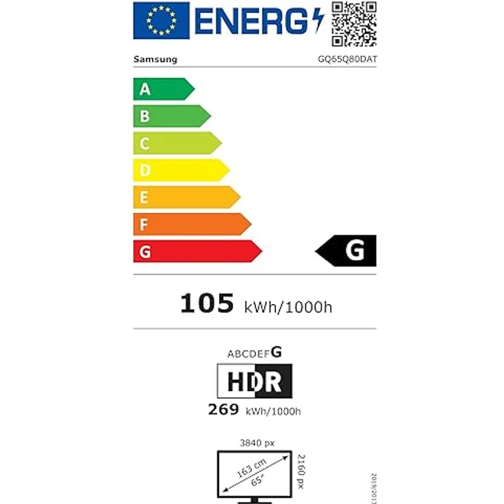Samsung QLED 4K Q80D Fernseher 65 Zoll, Samsung TV mit Neural Quantum 4K AI Gen2 Prozessor, 4K AI Upscaling, Direct Fully Array, Smart TV, GQ65Q80DATXZG, Deutsches Modell [2024] – Bild 6