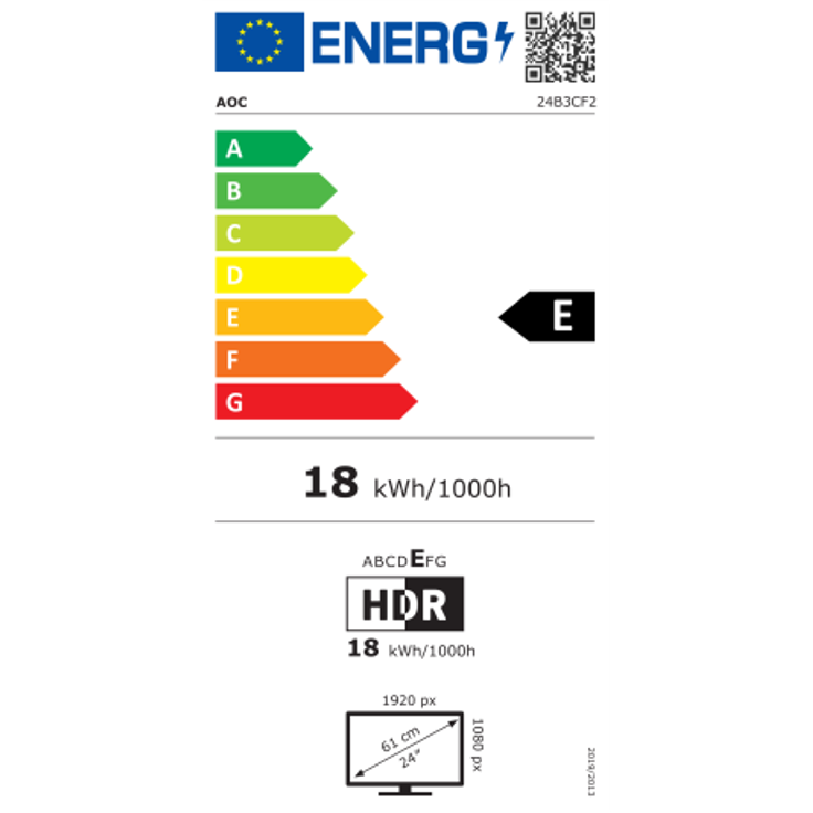 AOC 24B3CF2 Monitor 24" IPS, Full HD, 100Hz, USB-C 65W, höhenverstellbar, VESA, 4ms Reaktionszeit, energieeffizient – Bild 2
