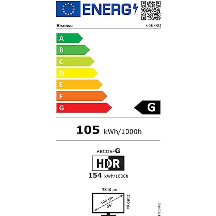 Hisense 65E7KQ QLED Smart TV 164 cm (65 Zoll), 4K, HDR10, HDR10+ decoding, HLG, Dolby Vision, DTS Virtual, 60Hz Panel, Bluetooth, Alexa Built-in, VIDAA Voice – Bild 6