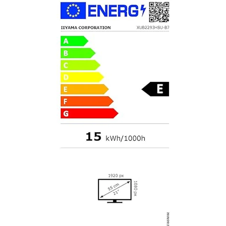 iiyama Prolite XUB2293HSU-B7 54,5cm 21,5" IPS LED-Monitor Full-HD 100Hz HDMI DP USB2.0 Slim-Line Höhenverstellung Pivot Adaptive Sync schwarz – Bild 6