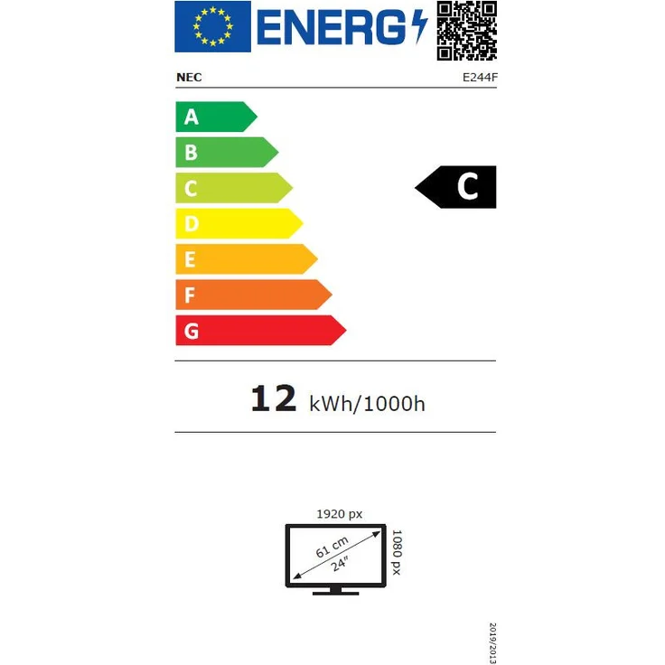 NEC MultiSync E244F, 24" VA Monitor, 1920 x 1080 Full HD, 60Hz, 6ms, schwarz/weiß, ergonomisch höhenverstellbar, Low Blue Light-Technologie – Bild 5