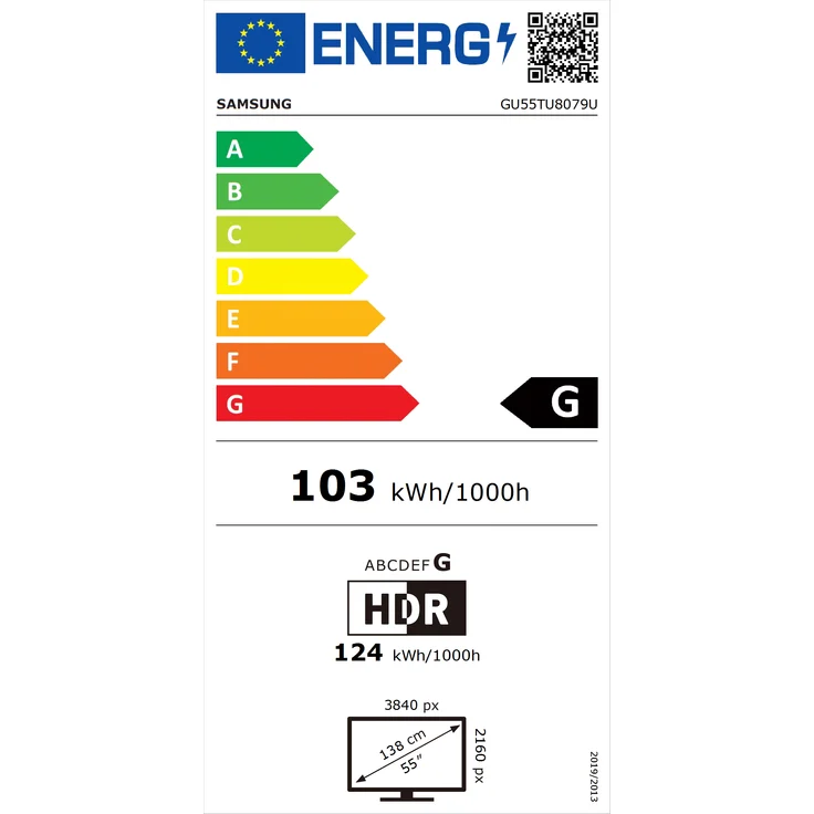 Samsung GU55TU8079U 138 cm (55 Zoll) LED Smart TV (Ultra HD, HDR) HD-Triple-Tuner (Sat, Antenne, Kabel) Modelljahr 2020 Energieklasse G (DE-Modell) – Bild 6