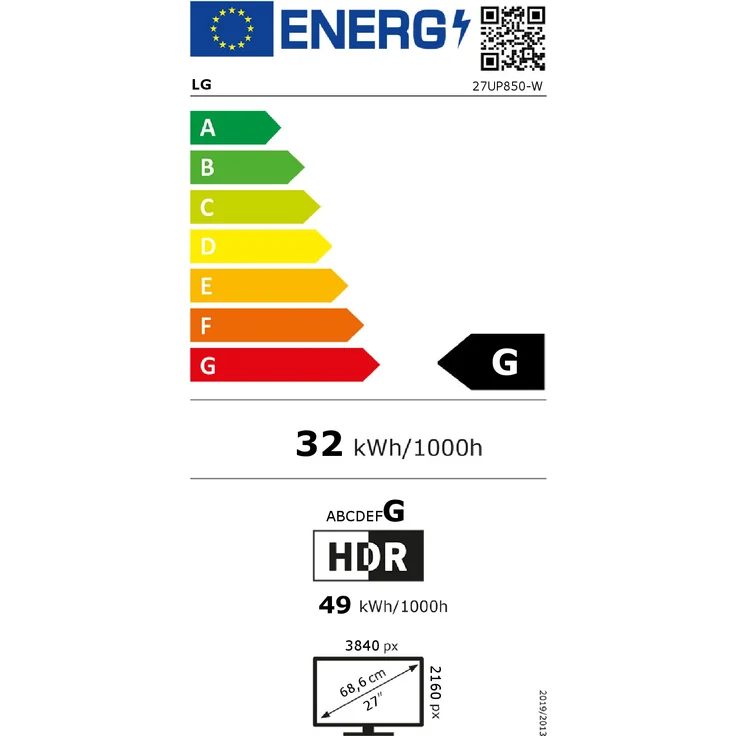 LG 27UP850-W - 27 Zoll, 4K Ultra HD (3840 x 2160), IPS-Panel, 60Hz, 5ms, 400cd/m² (27UP850-W) – Bild 9