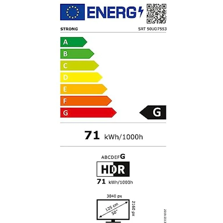 STRONG SRT50UD7553 | Smart TV | Android | 50" LED TV | 4K UHD | HDR10 | DVB-T/T2/C/S2 | Google Voice Control | Netflix, Prime Video, Disney+ UVM. – Bild 6
