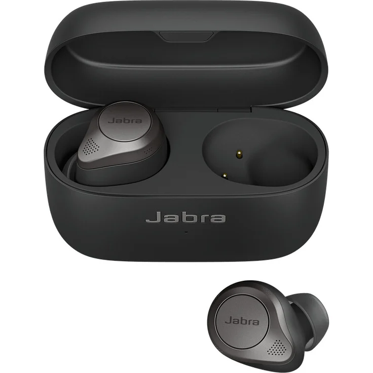 Jabra Elite 85t In-Ear Kopfhörer, Bluetooth, Mikrofon, Noise Cancelling, spritzwassergeschützt, Titan schwarz – Bild 3