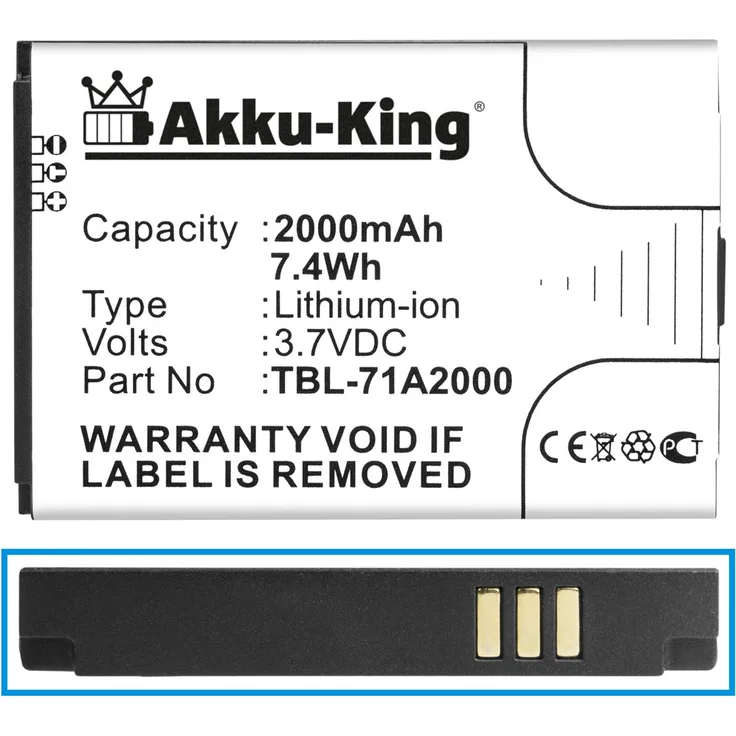 PATONA Akku kompatibel mit TP-Link M5250, M5350, M7310, TL-TR761, TL-TR861 - ersetzt TBL-71A2000 - Li-Ion 2000mAh