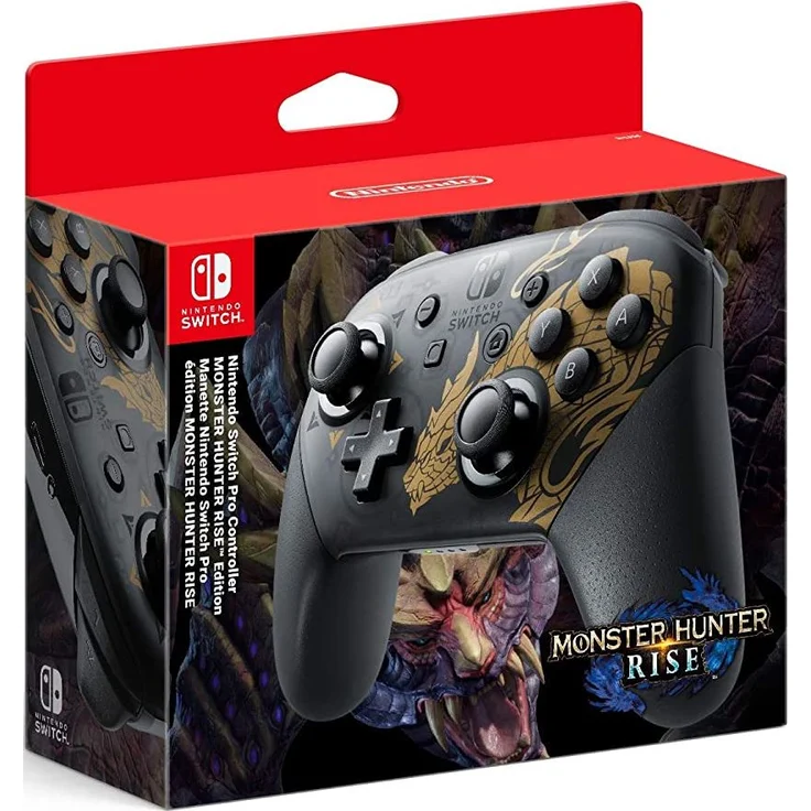 Nintendo Nintendo Switch Pro Controller - Monster Hunter Rise Edition Schwarz, Gold (10006173) (Switch) – Bild 3