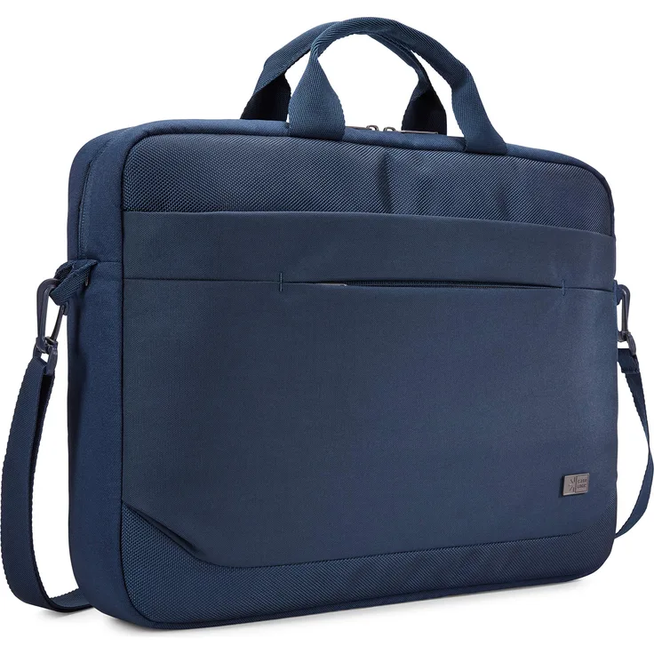 Case Logic Advantage Attaché 15,6 Zoll Laptoptasche mit Einschubtasche für Tablet und Vorderfach für Kleingeräte Blau