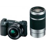 Sony NEX-6YB Kompakte Systemkamera (16,1 Megapixel, 7,6 cm (3 Zoll) TFT-Display, Full HD, HDMI, WiFi) Kit inkl. SEL-P1650 und SEL-55210 Objektiv schwarz
