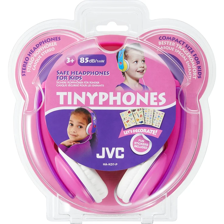 JVC HA-KD7-P-E On-Ear-Kopfhörer, geeignet für Kinder, pink – Bild 2