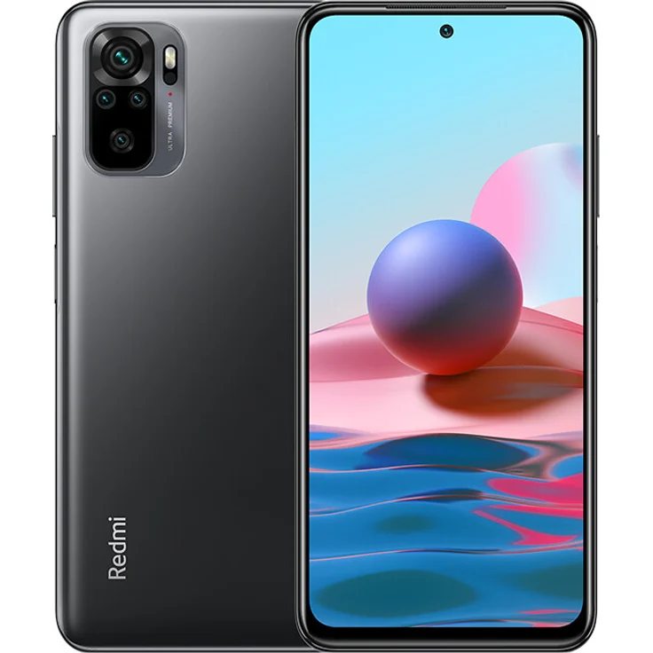 Xiaomi Redmi Note 10 Smartphone 16,33cm (6,43 Zoll) AMOLED-Display, 128GB interner Speicher, 4GB RAM, Dual-SIM, Android, Onyx Gray – Bild 1