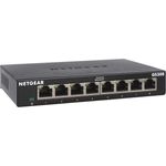 Netgear GS308 Switch 8 Port Gigabit Ethernet LAN Switch (Netzwerk Switch für Desktop, Plug-and-Play LAN Verteiler, energieffizienter Hub, LAN Splitter lüfterlos, robustes Metallgehäuse)