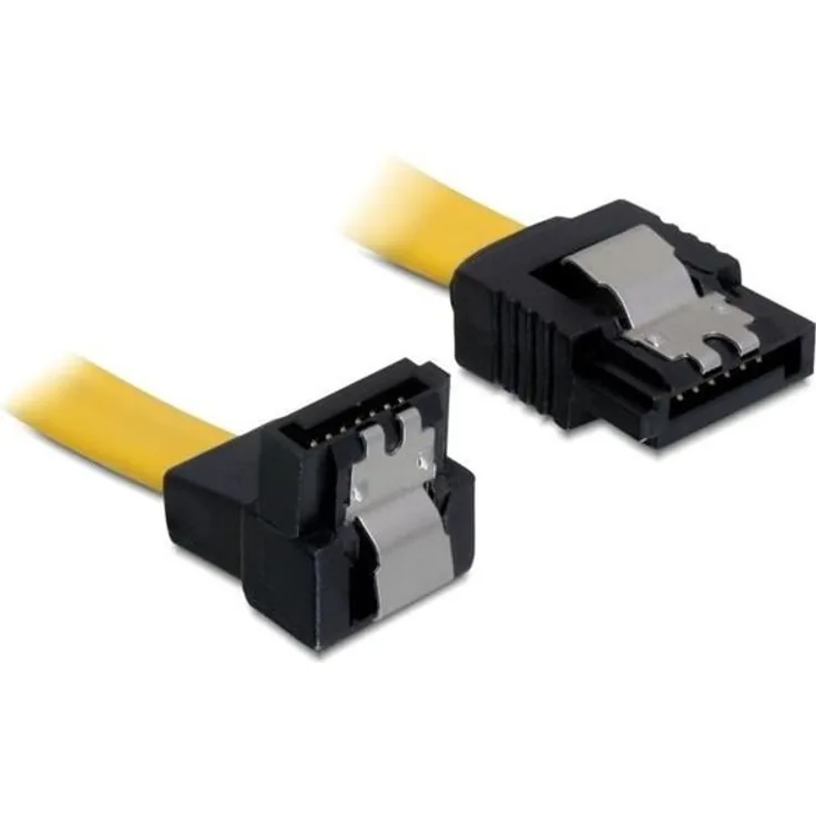 DeLOCK Cable SATA - Serial ATA-Kabel - Serial ATA 150/300/600 - Serial ATA, 7-polig - Serial ATA, 7-polig - 70cm - 90-Grad-Anschluss, verriegelt (82814)
